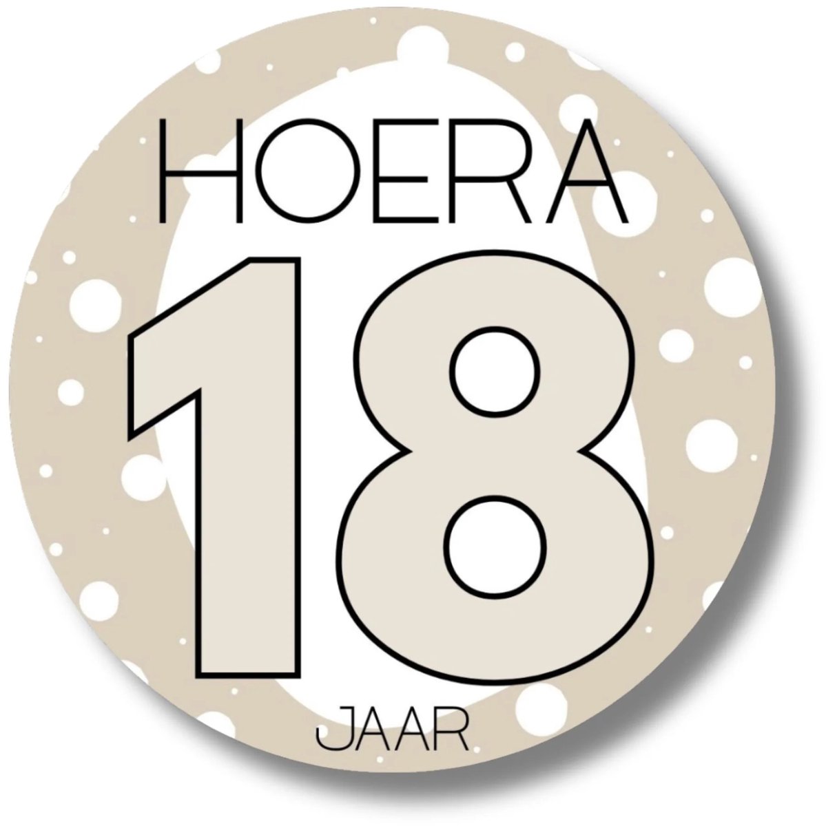 Sticker Hoera 18 jaar | Stickervel verjaardag | Set van 20 stuks